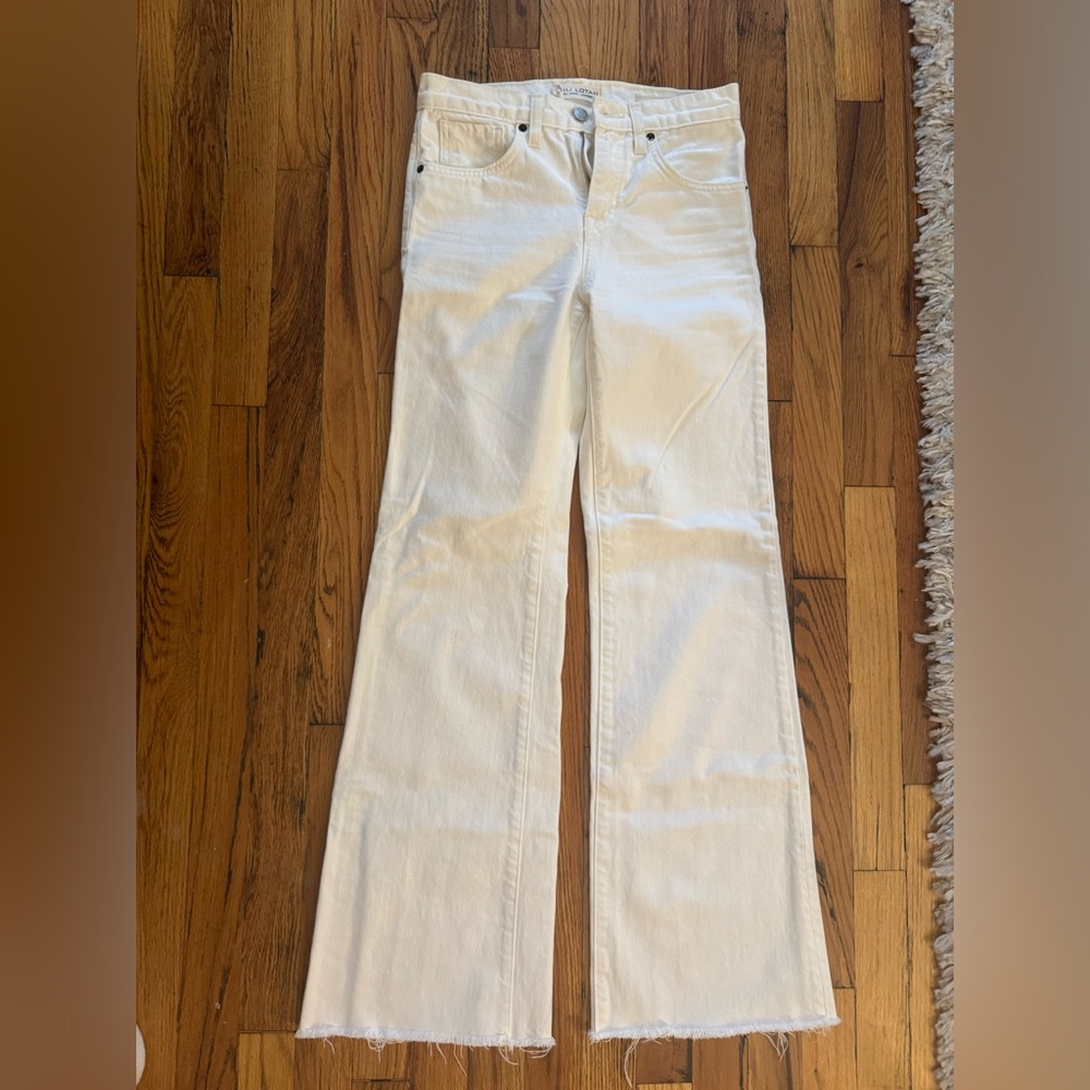 Nili Lotan Cream Denim Pants - Picture 2 of 5